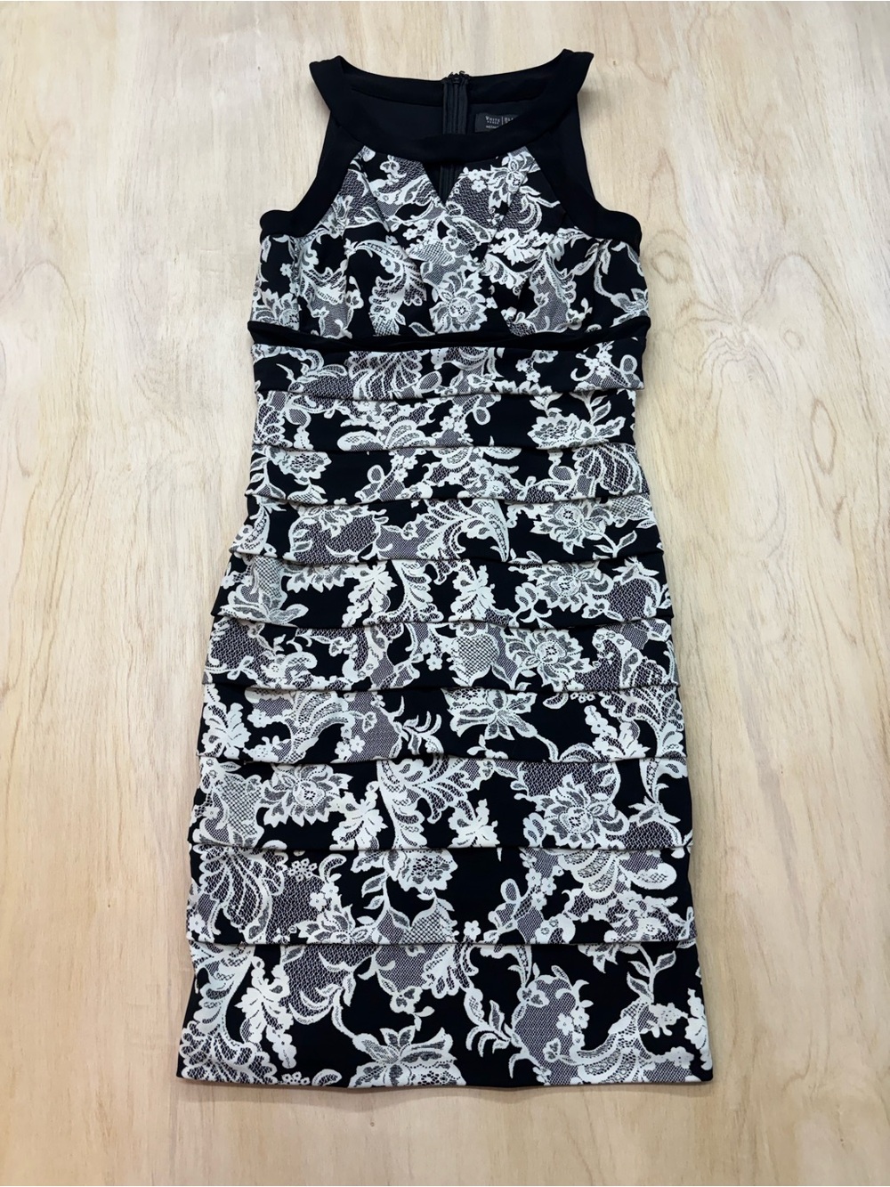 White House Black Market Instantly Slimming Floral Lace Tiered Dress 6